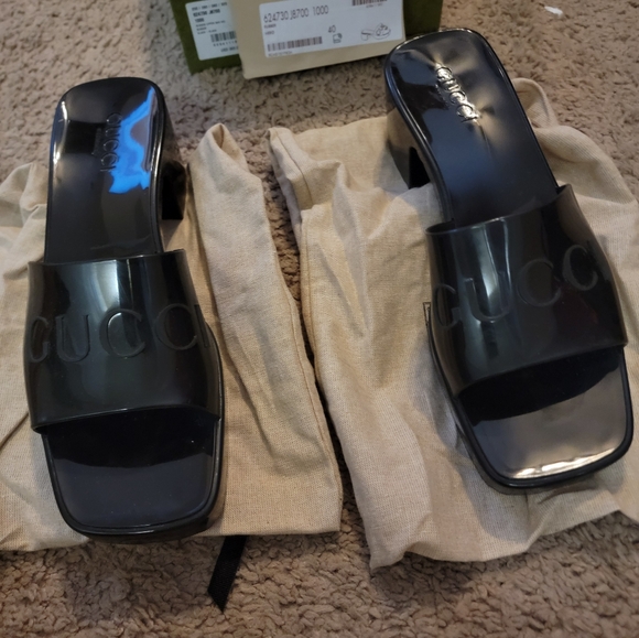 Gucci rubber platform sandals - Picture 3 of 10